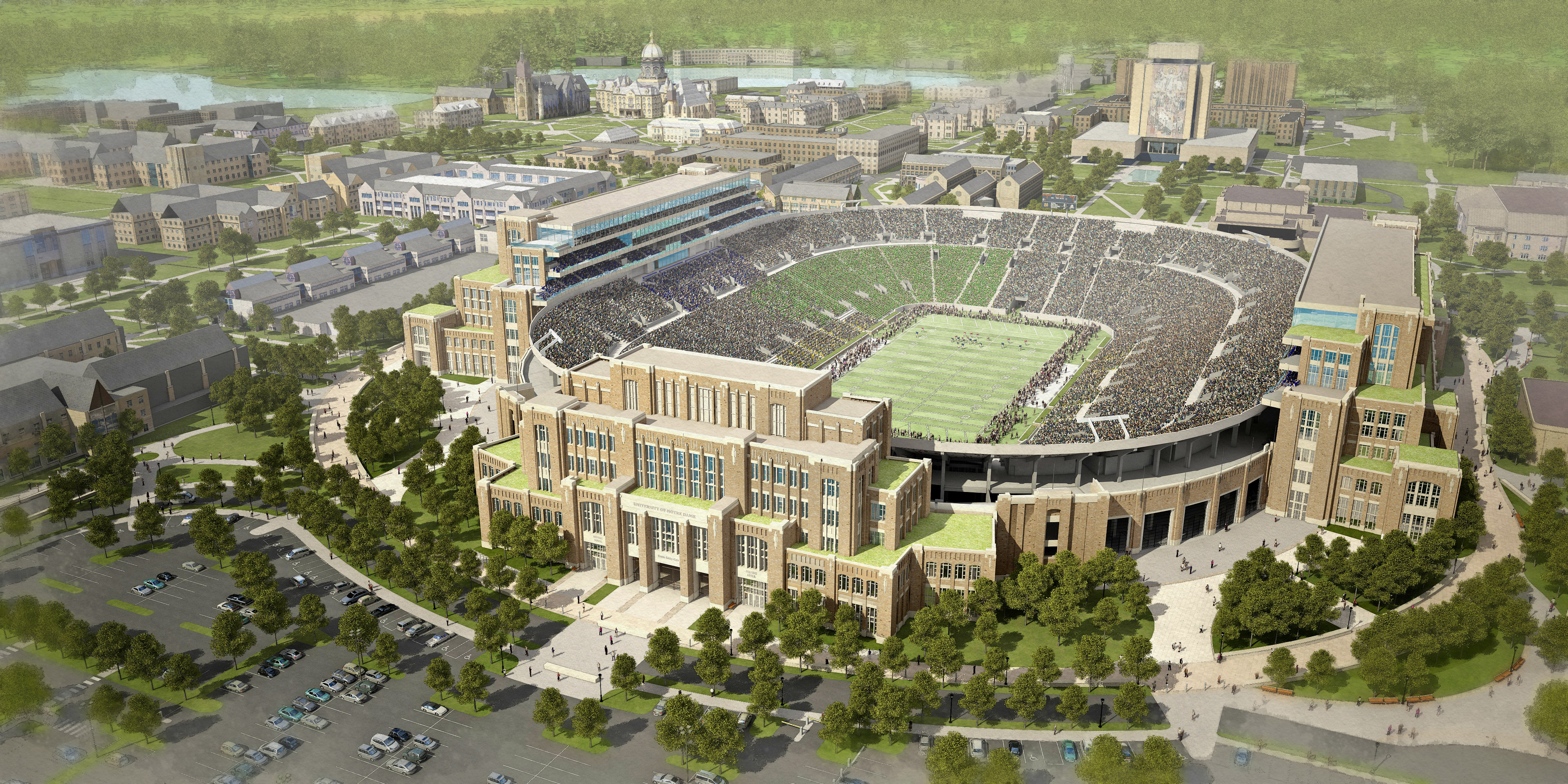 Notre Dame Stadium Receives New Videoboard Football Stadium Digest