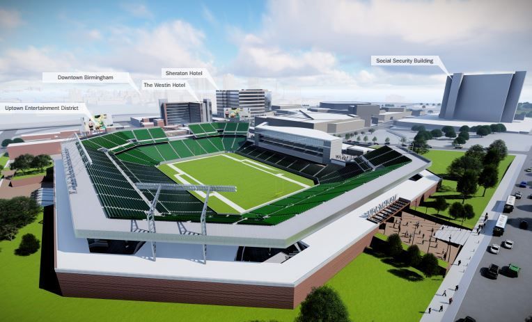 Proposed Birmingham Stadium rendering