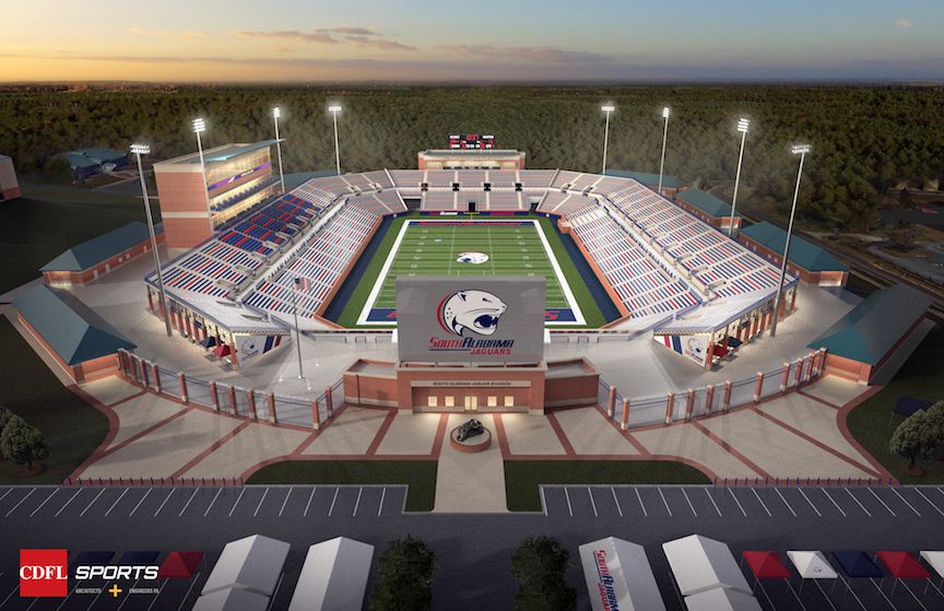 University of South Alabama Stadium Rendering