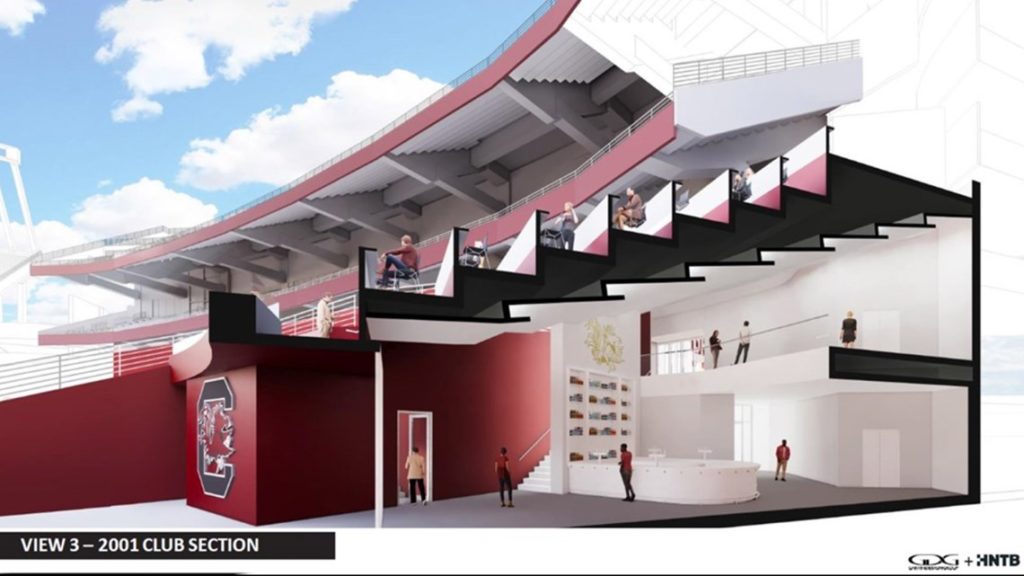 Williams-Brice Stadium renovation rendering