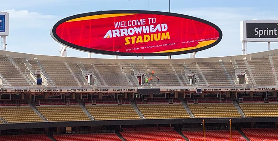 Arrowhead Stadium videoboard rendering