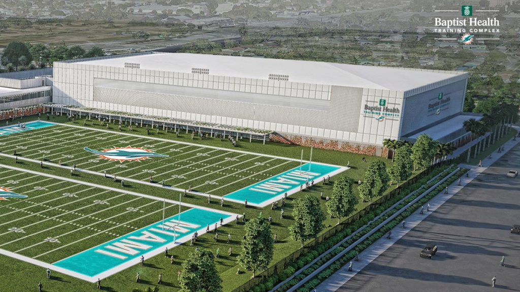 Baptist Health Training Complex rendering Miami Dolphins