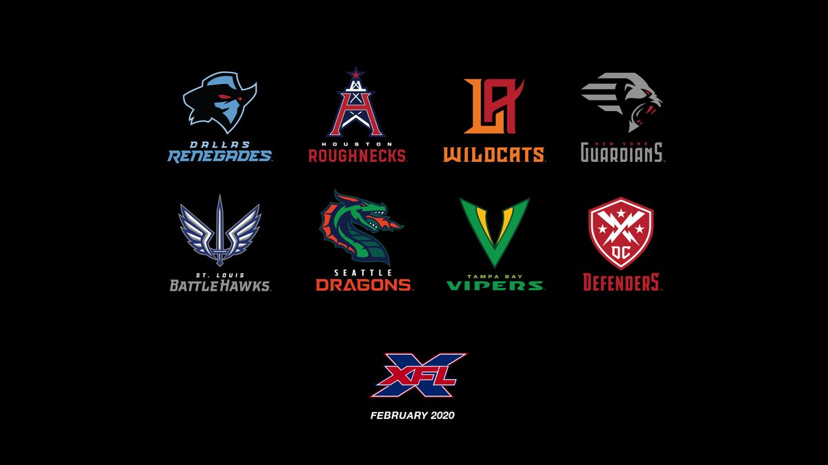 XFL Team Names and Logos Unveiled - Football Stadium Digest