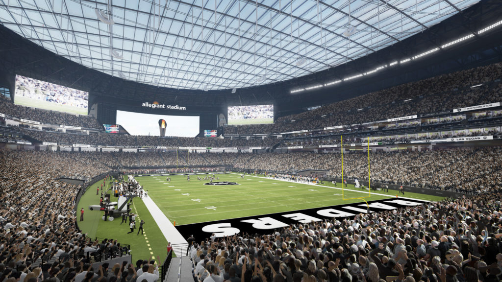 Work is complete on the Las Vegas Raiders' Allegiant Stadium