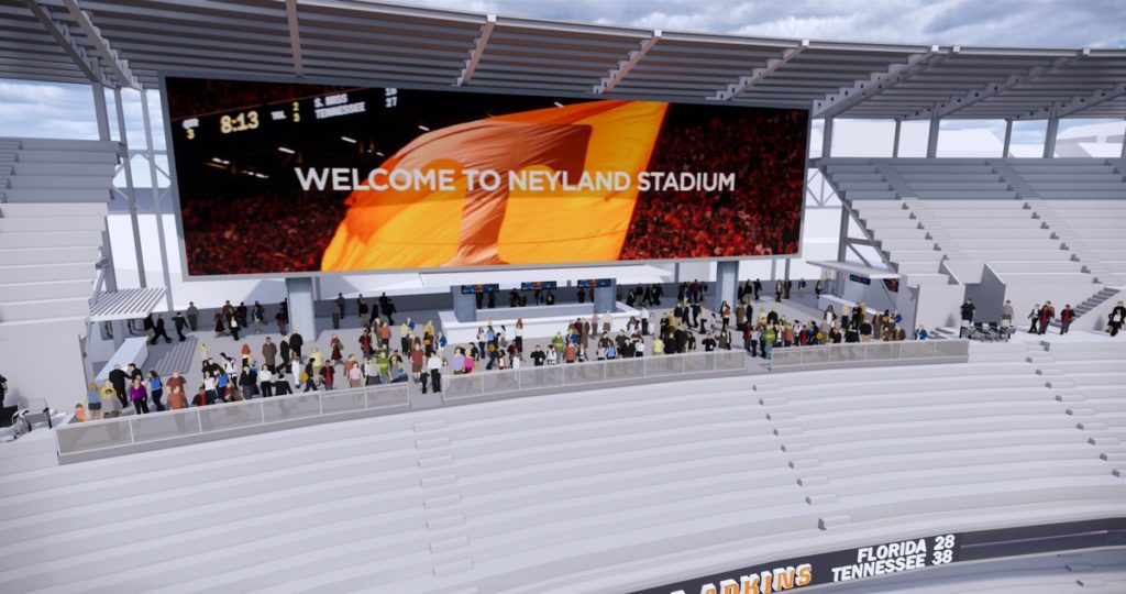 Neyland Stadium renovation rendering